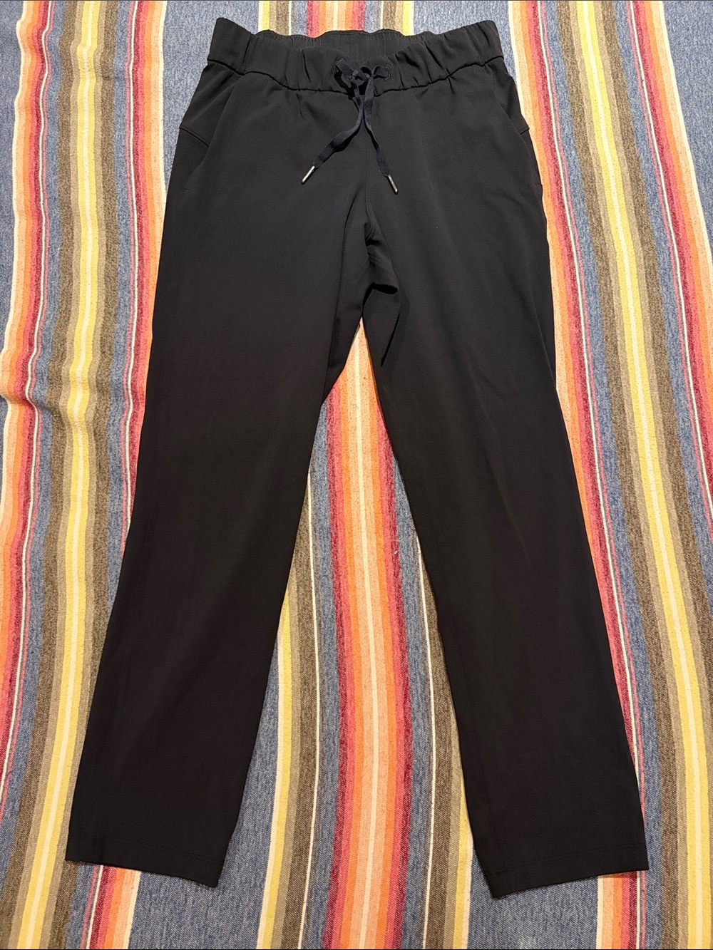 lululemon athletica Black Straight-Leg Drawstring Pants